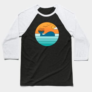 Nature whale birds Baseball T-Shirt